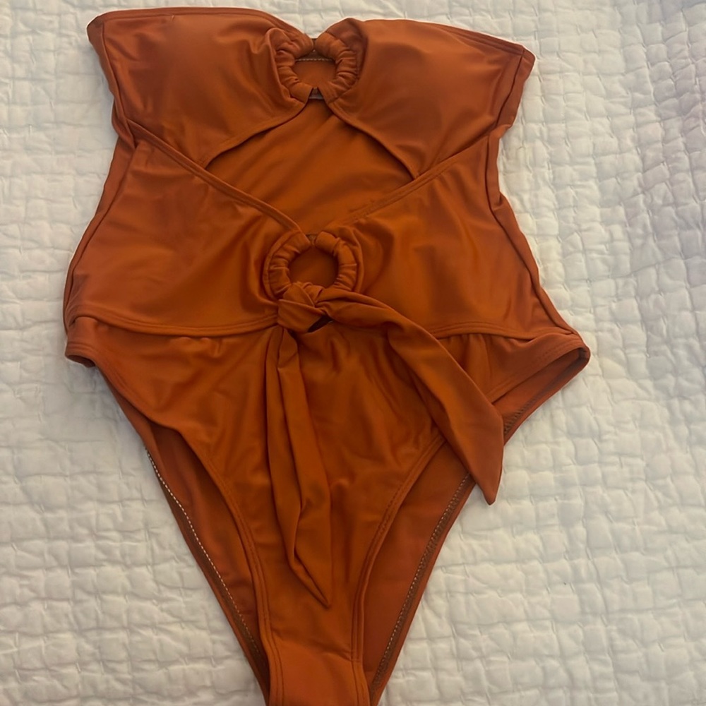 Burnt orange, women’s one piece bathing suit
